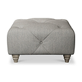 Everett Button Top Footstool Graphite Washed Oak Feet from Roseland Furniture