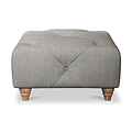 Everett Button Top Footstool Graphite Walnut Feet from Roseland Furniture