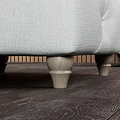 Everett Button Top Footstool Light Blue Washed Oak Feet from Roseland Furniture