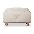 Everett Button Top Footstool Oyster Walnut Feet from Roseland Furniture