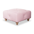Everett Button Top Footstool Pink Walnut Feet from Roseland Furniture