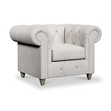 Everett Armchair Ash Washed Oak Feet from Roseland Furniture