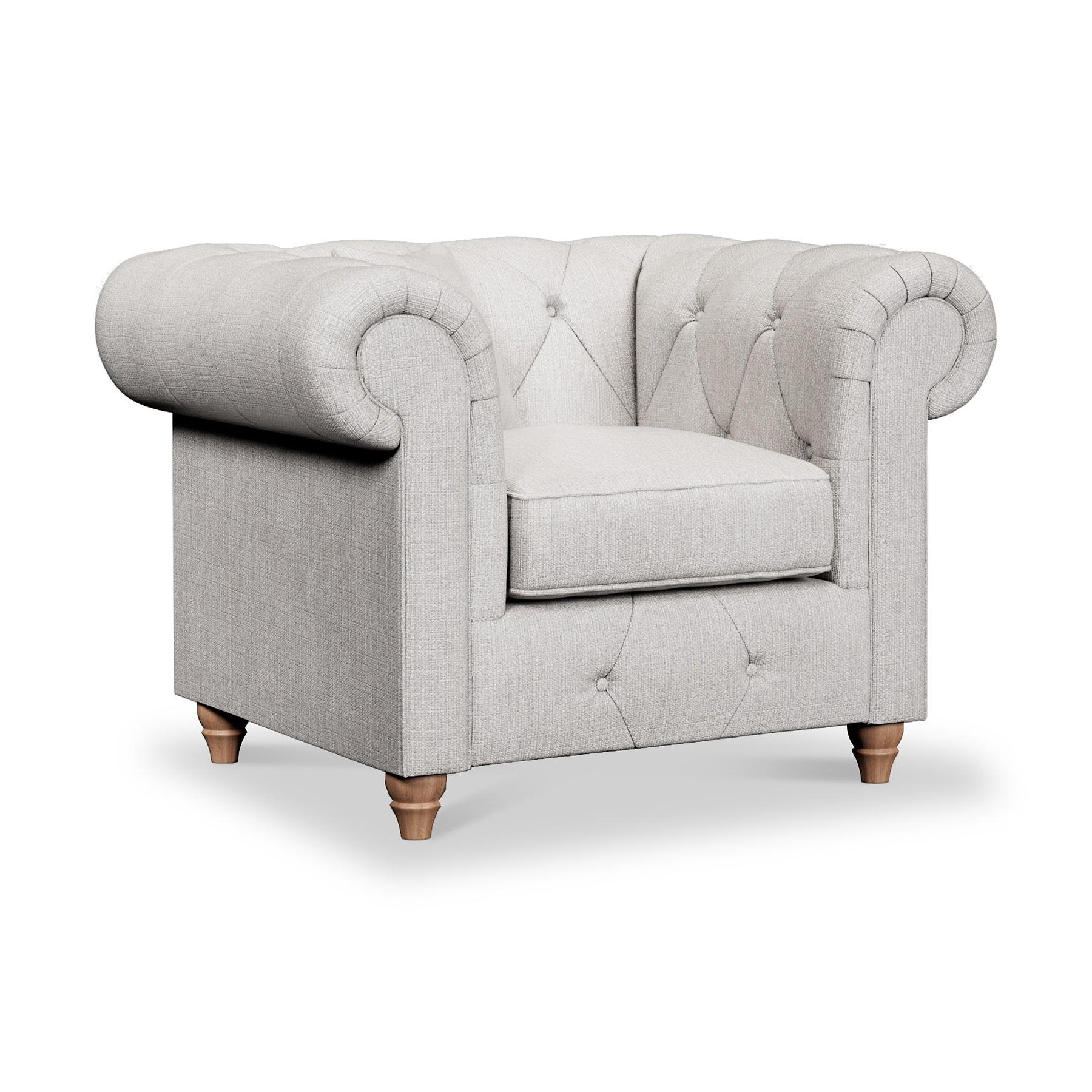 Everett Armchair Ash Walnut Feet from Roseland Furniture