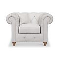 Everett Armchair Ash Walnut Feet from Roseland Furniture