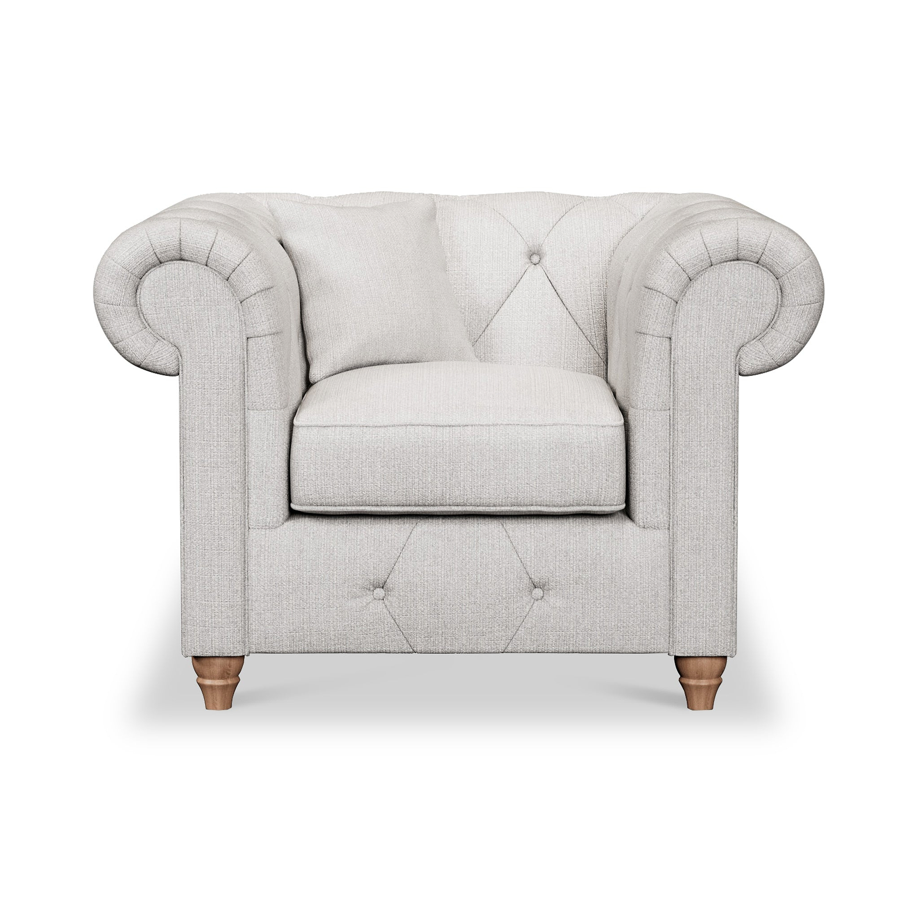 Everett Armchair Ash Walnut Feet from Roseland Furniture