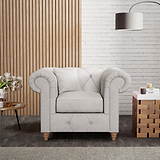 Everett Armchair Ash Walnut Feet from Roseland Furniture