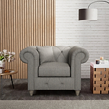 Everett Armchair Graphite Washed Oak Feet from Roseland Furniture