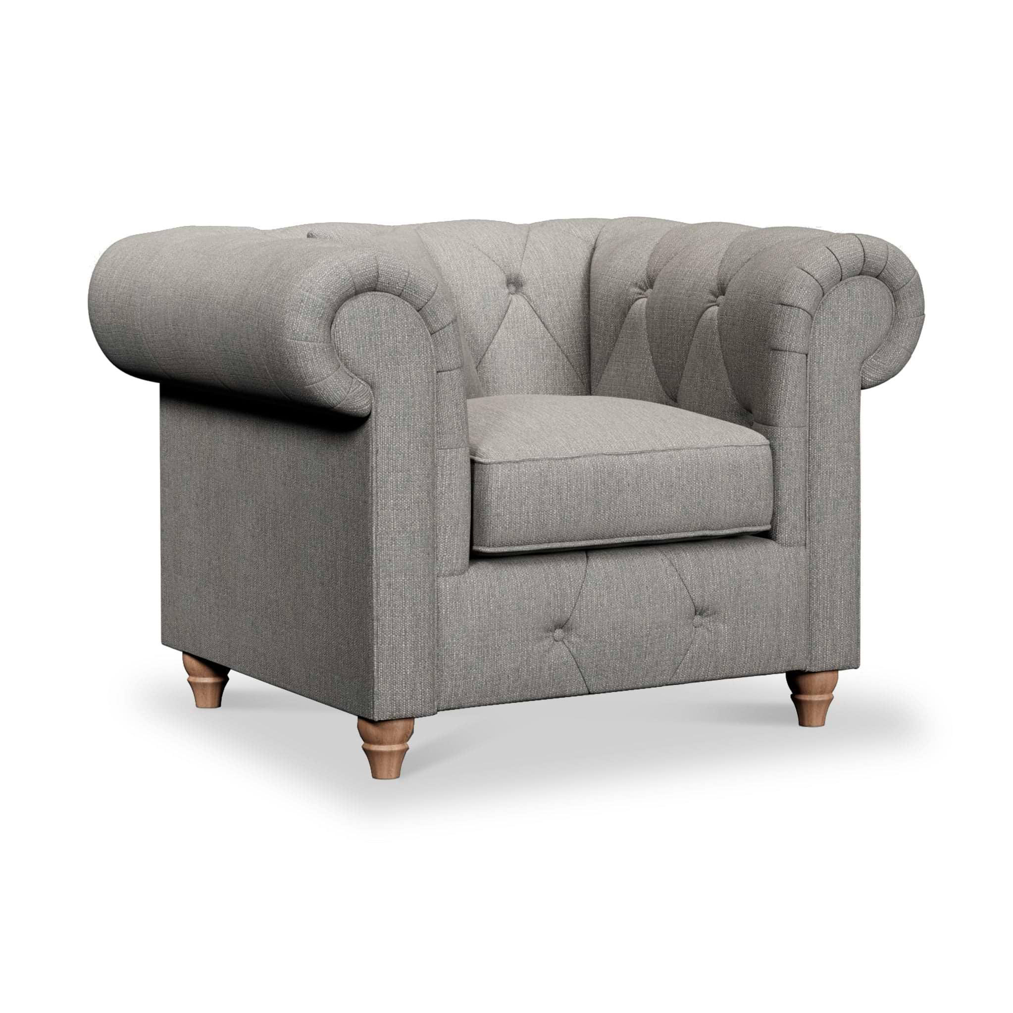Everett Armchair Graphite Walnut Feet from Roseland Furniture