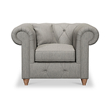 Everett Armchair Graphite Walnut Feet from Roseland Furniture