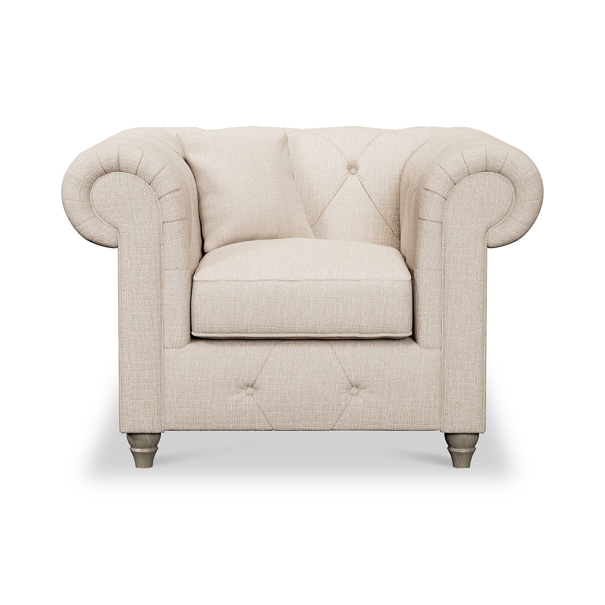 Everett Armchair Oyster Washed Oak Feet from Roseland Furniture