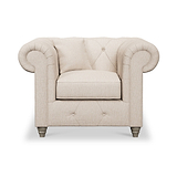 Everett Armchair Oyster Washed Oak Feet from Roseland Furniture