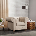 Everett Armchair Oyster Walnut Feet from Roseland Furniture