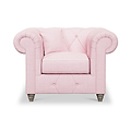 Everett Armchair Pink Washed Oak Feet from Roseland Furniture