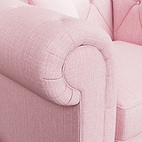 Everett Armchair Pink Washed Oak Feet from Roseland Furniture