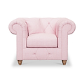 Everett Armchair Pink Walnut Feet from Roseland Furniture