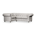 Everett Corner Sofa LH Ash Washed Oak Feet from Roseland Furniture