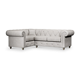 Everett Corner Sofa LH Ash Washed Oak Feet from Roseland Furniture