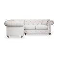 Everett Corner Sofa LH Ash Washed Oak Feet from Roseland Furniture