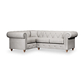 Everett Corner Sofa LH Ash Walnut Feet from Roseland Furniture