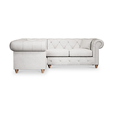 Everett Corner Sofa LH Ash Walnut Feet from Roseland Furniture