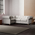 Everett Corner Sofa LH Ash Walnut Feet from Roseland Furniture