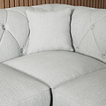 Everett Corner Sofa LH Light Blue Walnut Feet from Roseland Furniture