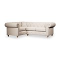 Everett Corner Sofa LH Oyster Walnut Feet from Roseland Furniture