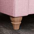 Everett Corner Sofa LH Pink Walnut Feet from Roseland Furniture