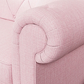 Everett Corner Sofa LH Pink Walnut Feet from Roseland Furniture
