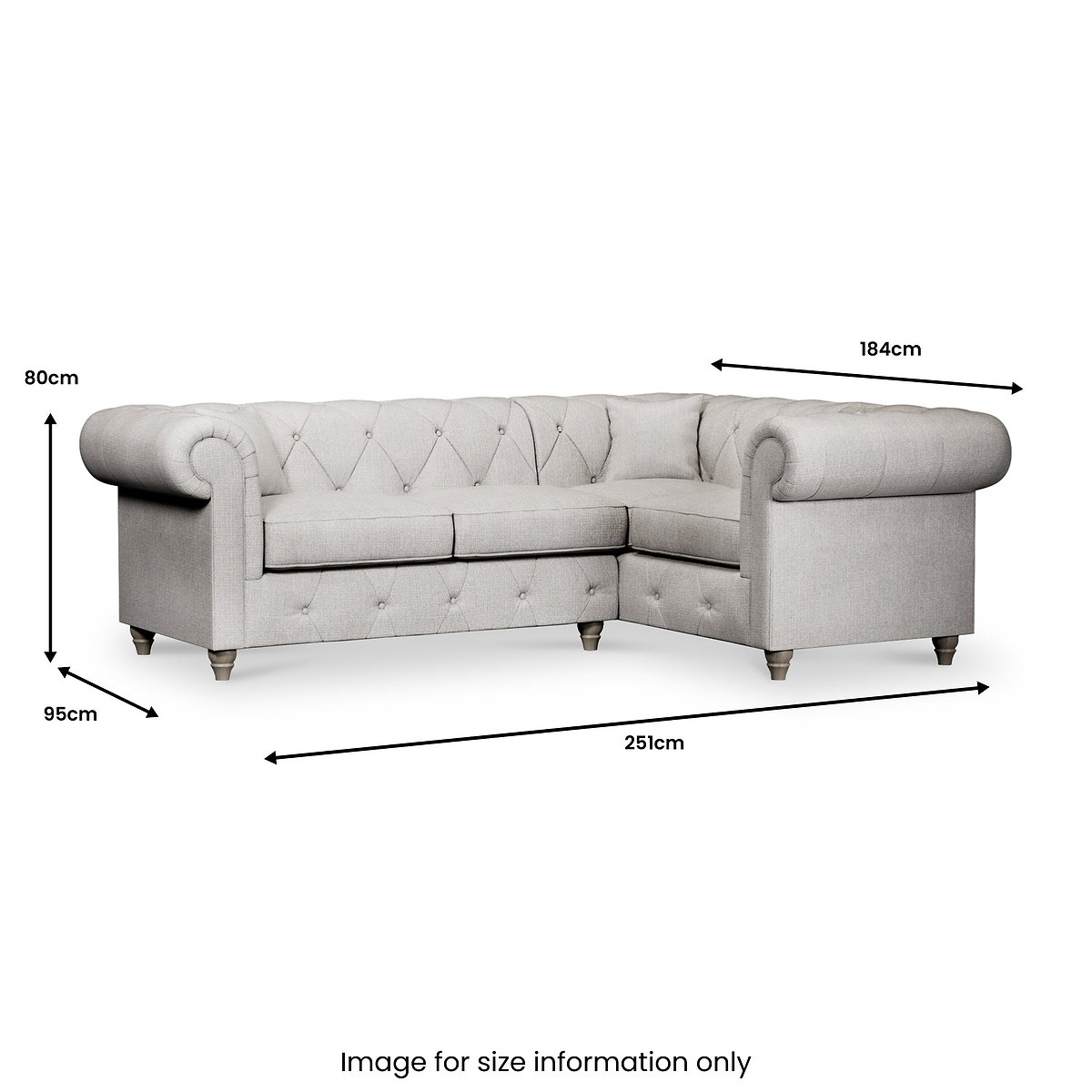 Everett Corner Sofa RH Ash Washed Oak Feet from Roseland Furniture