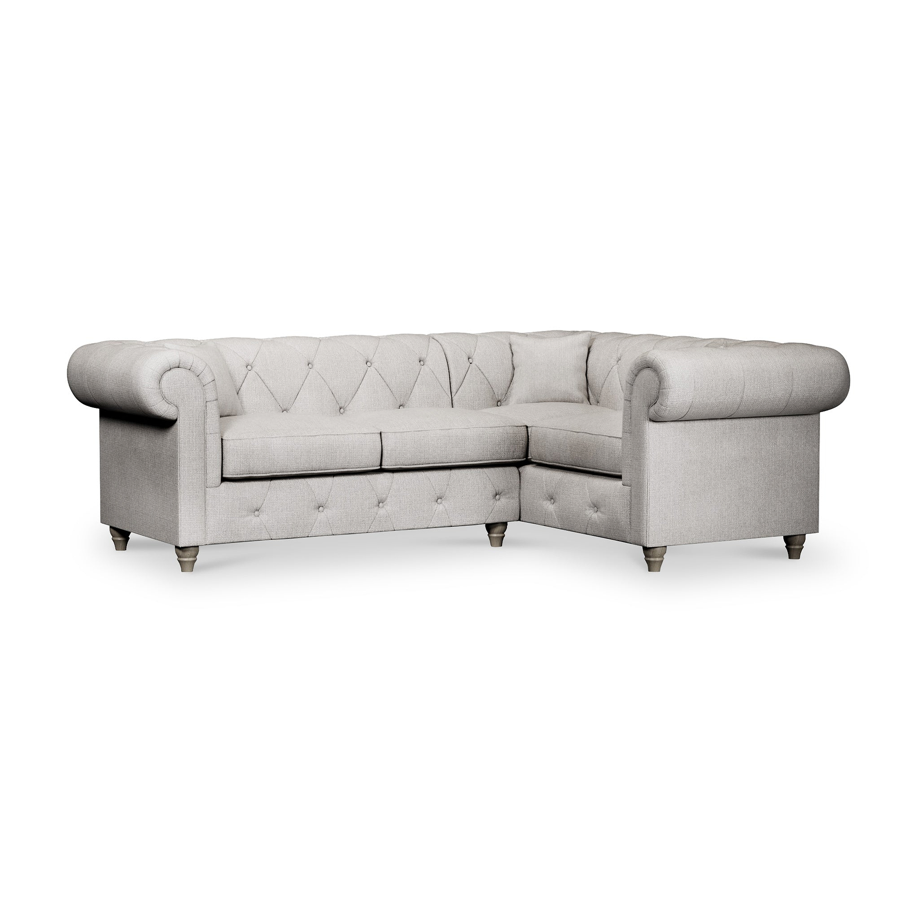 Everett Corner Sofa RH Ash Washed Oak Feet from Roseland Furniture