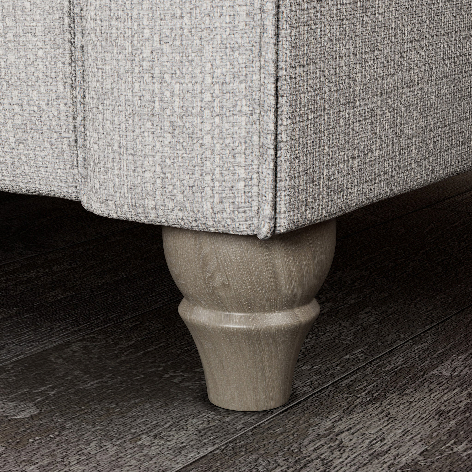 Everett Corner Sofa RH Ash Washed Oak Feet from Roseland Furniture