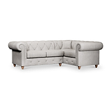 Everett Corner Sofa RH Ash Walnut Feet from Roseland Furniture