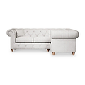 Everett Corner Sofa RH Ash Walnut Feet from Roseland Furniture