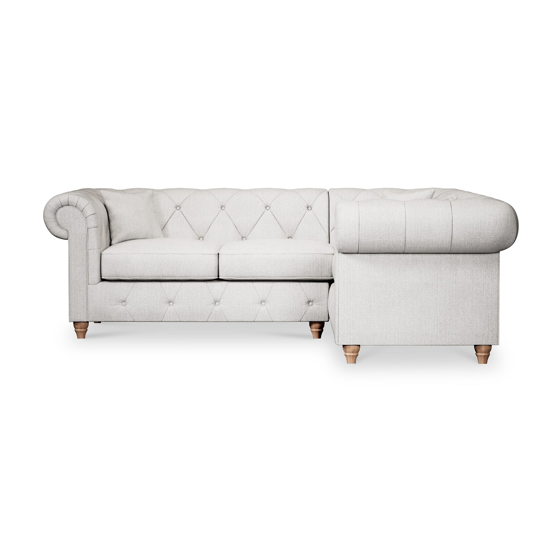 Everett Corner Sofa RH Ash Walnut Feet from Roseland Furniture