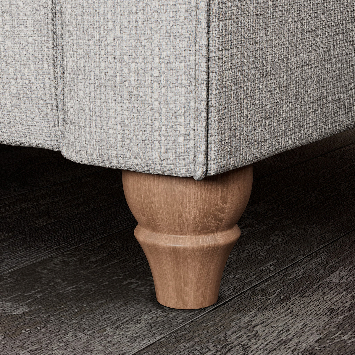 Everett Corner Sofa RH Ash Walnut Feet from Roseland Furniture