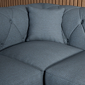 Everett Corner Sofa RH Deep Blue Washed Oak Feet from Roseland Furniture