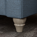 Everett Corner Sofa RH Deep Blue Washed Oak Feet from Roseland Furniture