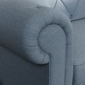 Everett Corner Sofa RH Deep Blue Washed Oak Feet from Roseland Furniture
