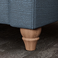 Everett Corner Sofa RH Deep Blue Walnut Feet from Roseland Furniture