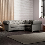 Everett Corner Sofa RH Graphite Washed Oak Feet from Roseland Furniture