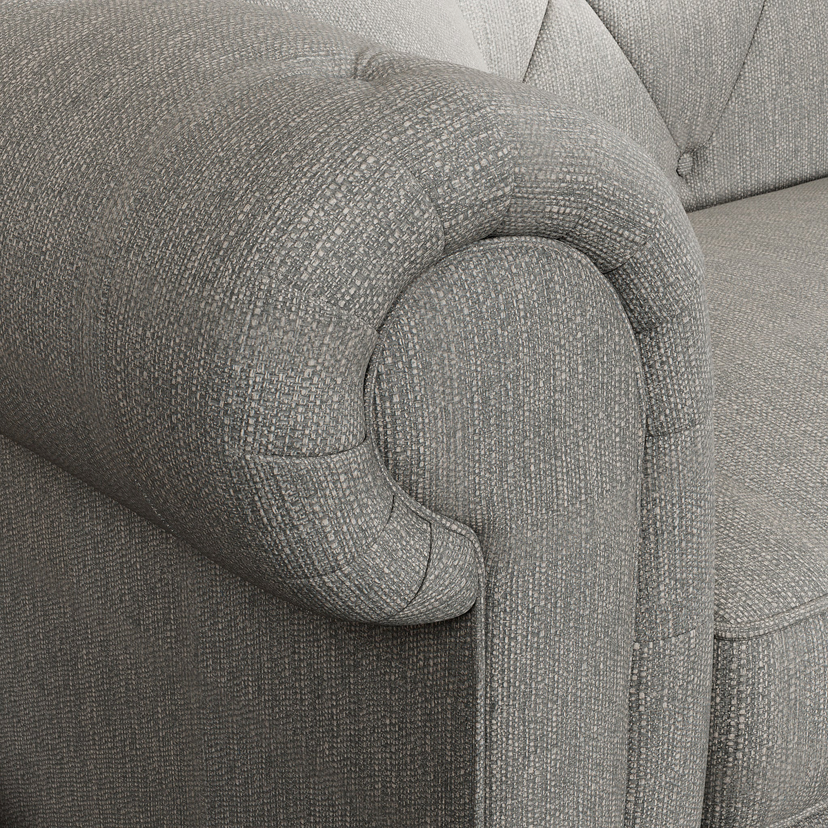 Everett Corner Sofa RH Graphite Washed Oak Feet from Roseland Furniture