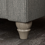 Everett Corner Sofa RH Graphite Washed Oak Feet from Roseland Furniture