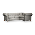 Everett Corner Sofa RH Graphite Walnut Feet from Roseland Furniture