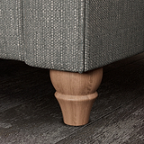 Everett Corner Sofa RH Graphite Walnut Feet from Roseland Furniture