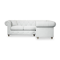 Everett Corner Sofa RH Light Blue Washed Oak Feet from Roseland Furniture