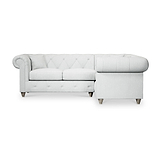 Everett Corner Sofa RH Light Blue Washed Oak Feet from Roseland Furniture