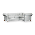Everett Corner Sofa RH Light Blue Walnut Feet from Roseland Furniture