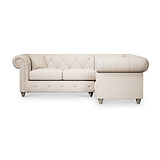 Everett Corner Sofa RH Oyster Washed Oak Feet from Roseland Furniture