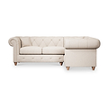 Everett Corner Sofa RH Oyster Walnut Feet from Roseland Furniture